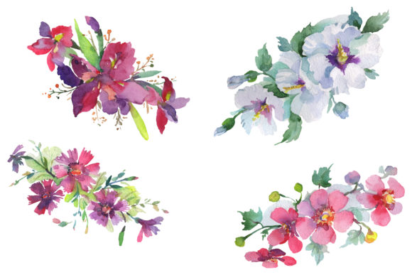 Bouquet the First Smile Watercolor Illustrations