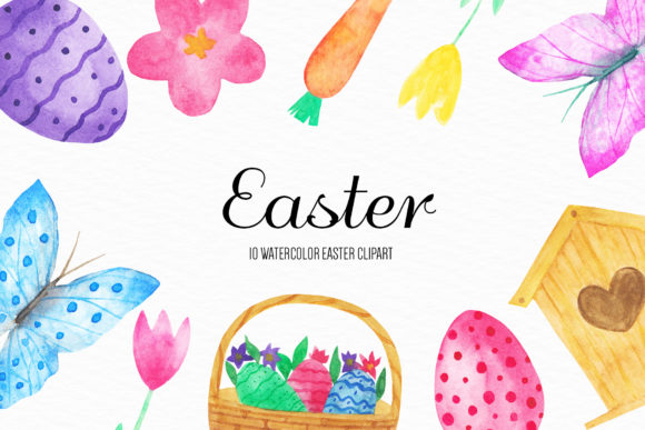 Watercolor Easter Illustration