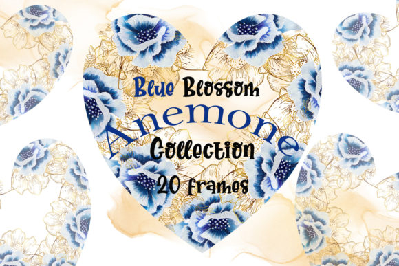 Watercolor Hand Painted Anemone Floral