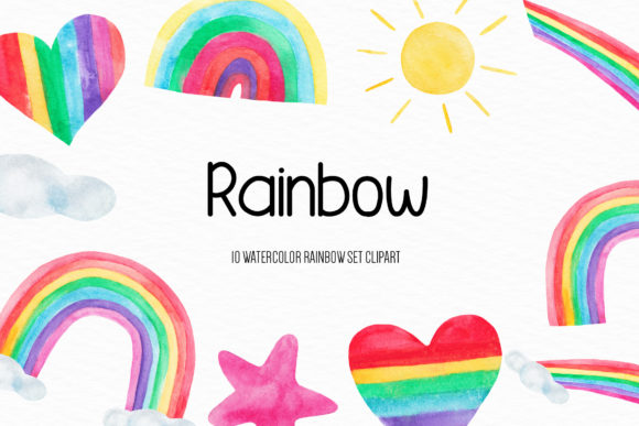 Watercolor Rainbow Illustration